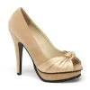 Pin Up Couture PLEASURE-05 Champagne Sueded Pu-Satin