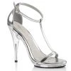 Fabulicious POISE-526 Silver Metallic Pu/Clear Shoes