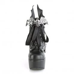 Demonia Coming Soon (Pre-Order) POISON-107 Black Vegan Leather Ankle Boot