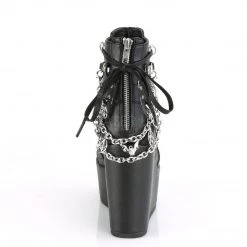 Demonia POISON-95 Black Vegan Leather Ankle Boot Boots