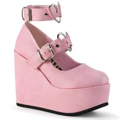 Demonia POISON-99-2 Baby Pink Vegan Leather Mary Janes