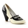 Pin Up Couture POPPY-18 Black-Cream Faux Leather Shoes 2 Pin Up Couture POPPY-18 Black-Cream Faux Leather Shoes