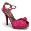 Bordello PREEN-16 Fuchsia Satin Shoes