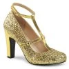 Pleaser Pink Label QUEEN-01 Gold Glitter-Metallic Pu Shoes 1 Pleaser Pink Label QUEEN-01 Gold Glitter-Metallic Pu Shoes