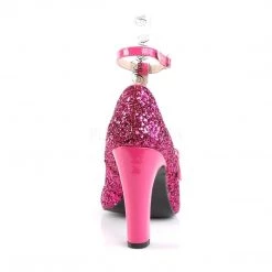 Pleaser Pink Label QUEEN-01 Hot Pink Glitter-Patent 11 Pleaser Pink Label QUEEN-01 Hot Pink Glitter-Patent
