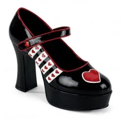 Funtasma QUEEN-55 Black-White-Red Patent Shoes