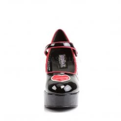 Funtasma QUEEN-55 Black-White-Red Patent Shoes