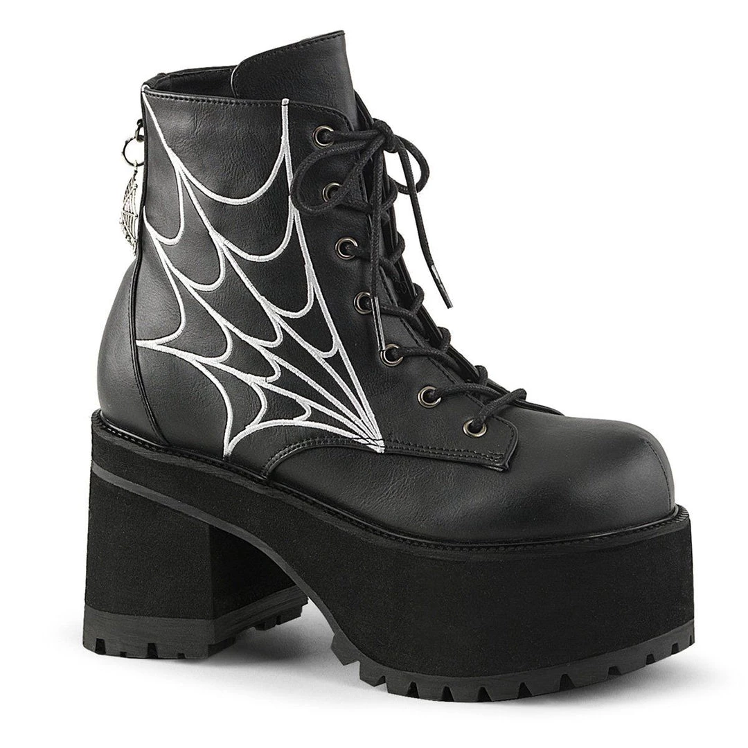 Demonia RANGER-105 Black Vegan Leather Ankle Boot 3 Demonia RANGER-105 Black Vegan Leather Ankle Boot