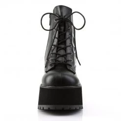 Demonia RANGER-105 Black Vegan Leather Ankle Boot