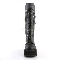 Demonia Boots RANGER-303 Black Faux Leather Knee Boot