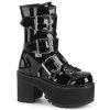 Demonia RANGER-308 Black Patent Ankle Boot Boots