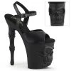 Pleaser RAPTURE-809 Black Faux Leather Platform Sandal Shoes