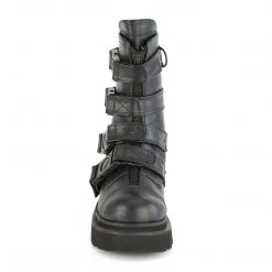 Demonia RENEGADE-55 Black Vegan Leather Calf Boot Boots
