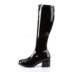 Funtasma RETRO-300 Black Stretch Patent Boots