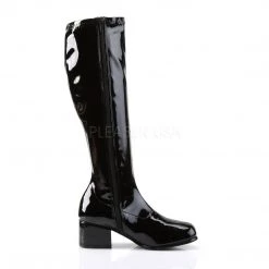 Funtasma RETRO-300 Black Stretch Patent Boots