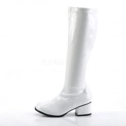 Funtasma RETRO-300 White Stretch Patent