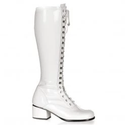 Funtasma RETRO-302 White Stretch Patent