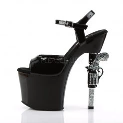 Pleaser Shoes REVOLVER-709 Black Platform Sandal