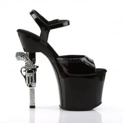 Pleaser Shoes REVOLVER-709 Black Platform Sandal