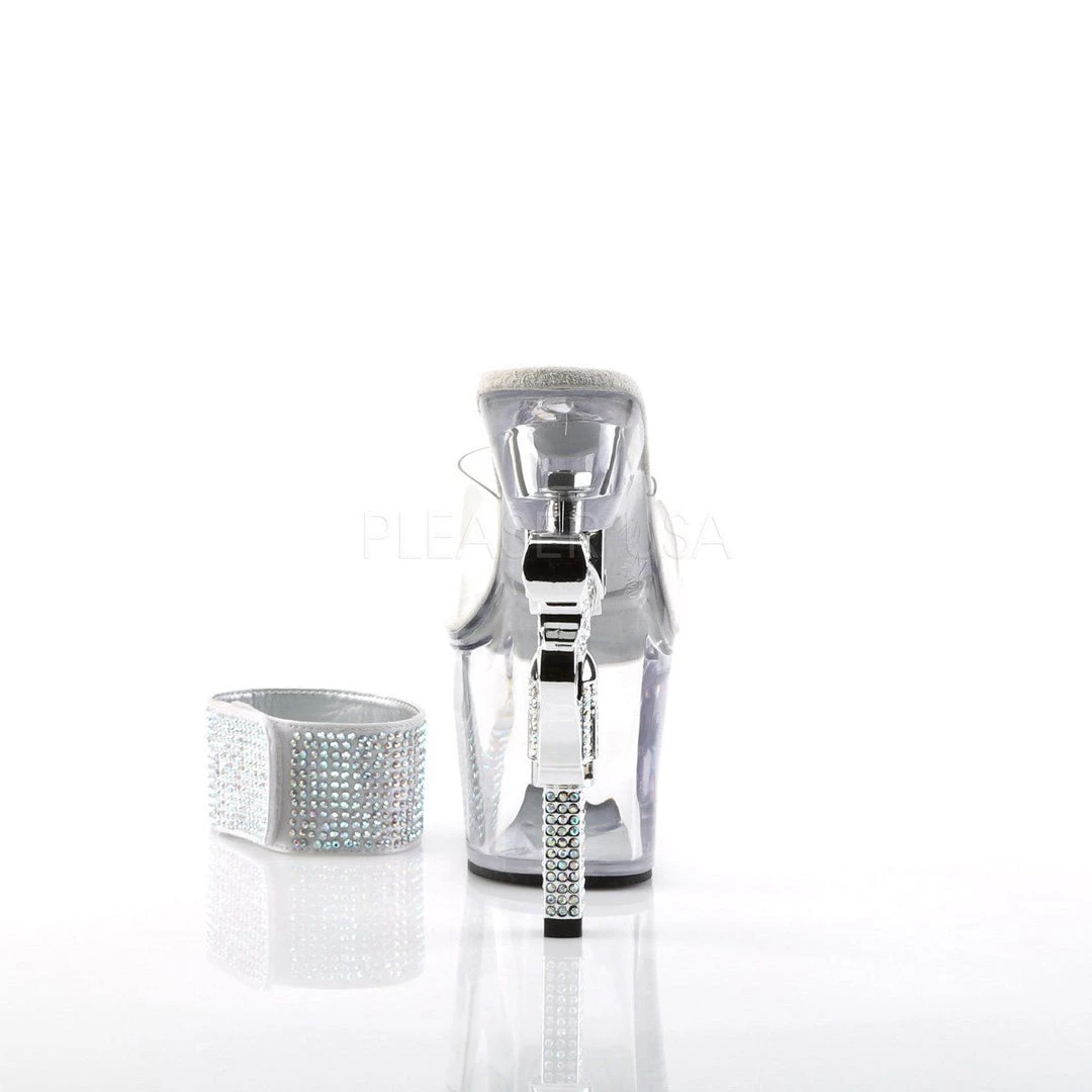 Pleaser REVOLVER-712 Clear Platform Sandal 6 Pleaser REVOLVER-712 Clear Platform Sandal