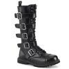 Demonia RIOT-18BK Black Leather Knee Boot