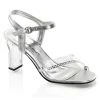 Fabulicious ROMANCE-308R Clear-Silver Metallic Pu Shoes