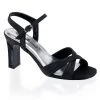 Fabulicious Shoes ROMANCE-313 Black Satin Pu