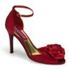 Bordello ROSA-02 Red Satin Shoes