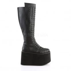 Demonia Boots ROT-13 Black Faux Leather Knee Boot 12 Demonia Boots ROT-13 Black Faux Leather Knee Boot