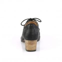 Pin Up Couture Shoes RUSSELL-34 Black Faux Leather