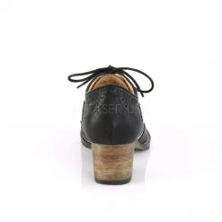 Pin Up Couture RUSSELL-34 Black-Tan Faux Leather