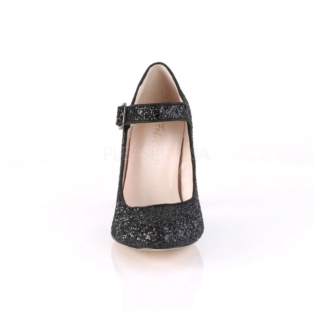 Fabulicious SABRINA-07 Black Glitter Shoes 4 Fabulicious SABRINA-07 Black Glitter Shoes