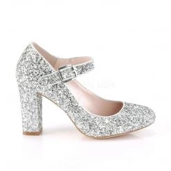 Fabulicious Shoes SABRINA-07 Silver Glitter