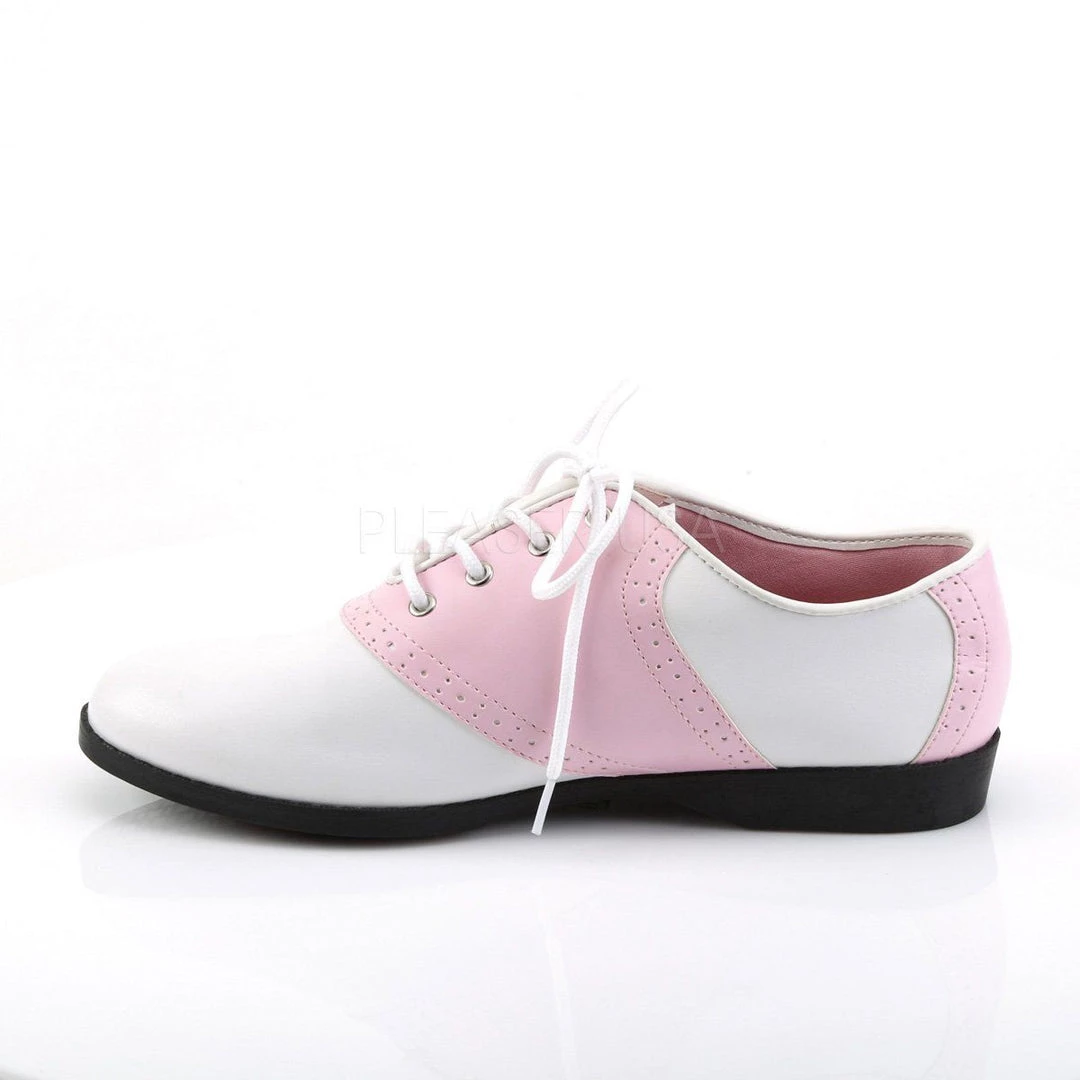 Funtasma SADDLE-50 Baby Pink-White Pu Shoes 5 Funtasma SADDLE-50 Baby Pink-White Pu Shoes