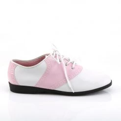 Funtasma SADDLE-50 Baby Pink-White Pu Shoes 12 Funtasma SADDLE-50 Baby Pink-White Pu Shoes