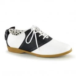 Funtasma Shoes SADDLE-53 Black-White Pu