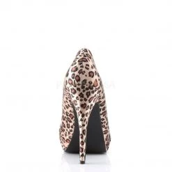 Pin Up Couture Shoes SAFARI-06 Tan Leopard Print Satin