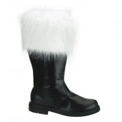 Funtasma SANTA-100 Black Pu-White Faux Fur New Arrivals