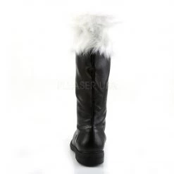 Funtasma SANTA-108 Black Pu-White Faux Fur Boots