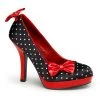 Pin Up Couture SECRET-12 Black Satin-Red (Polka Dots Print) 1 Pin Up Couture SECRET-12 Black Satin-Red (Polka Dots Print)