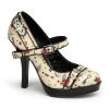 Pin Up Couture SECRET-14 Cream Pu (Tattoo Print)