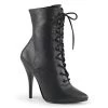Pleaser Boots SEDUCE-1020 Black Faux Leather Ankle Boot