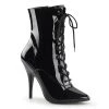Pleaser SEDUCE-1020 Black Patent Ankle Boot