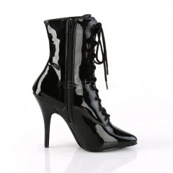 Pleaser SEDUCE-1020 Black Patent Ankle Boot