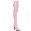 Pleaser SEDUCE-3000 Baby Pink Stretch Patent Thigh Boot