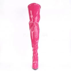 Pleaser Boots SEDUCE-3000 Hot Pink Stretch Patent Thigh Boot