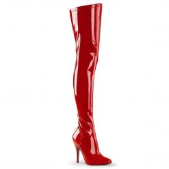 Pleaser SEDUCE-3000 Red Stretch Patent Thigh Boot 13 Pleaser SEDUCE-3000 Red Stretch Patent Thigh Boot