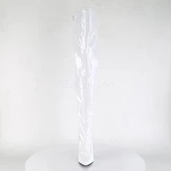 Pleaser Boots SEDUCE-3000 White Stretch Patent Thigh Boot