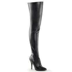 Pleaser SEDUCE-3010 Black Faux Leather Thigh Boot 13 Pleaser SEDUCE-3010 Black Faux Leather Thigh Boot