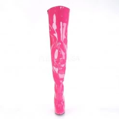 Pleaser Boots SEDUCE-3010 Hot Pink Patent Thigh Boot